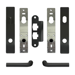 FSB 1075 Single Door Complete Trim Set in Black Anodized