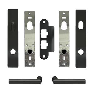 FSB 1076 Single Door Complete Trim Set in Black Anodized