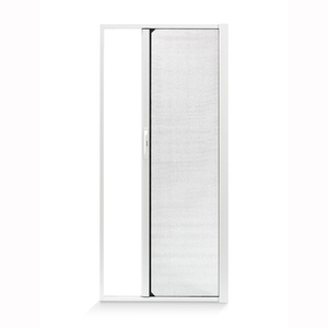 White Left Hand Retractable Insect Screen Exterior View