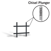 Double-Hung Black Exterior Prairie 3x2 Grille with Chisel Plungers