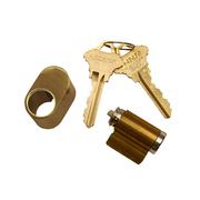 Hinged Patio Door Keyed Lock Antique Brass