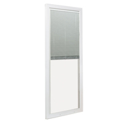 White Stationary Panel with Blinds Between the Glass
