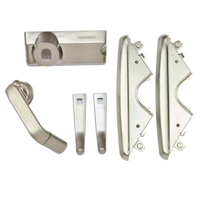 Contemporary Satin Nickel Folding Hardware | Andersen Windows