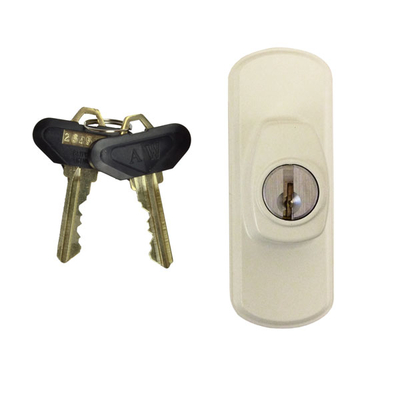 Keyed patio store door lock