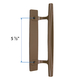 Andersen handle 1997201 with dimension Andersen Gliding Patio Door Handle with Dimension 1997201