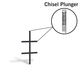 Double-Hung Black Exterior Colonial 2x3 Grille with Chisel Plungers