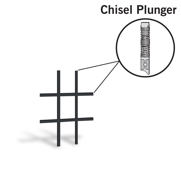 Double-Hung Black Exterior Colonial 3x3 Grille with Chisel Plungers